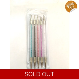 Double-Ended Crystal Handle Dotting Tool Set 5 pieces